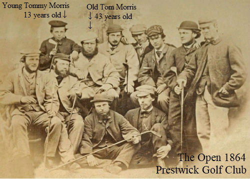 Young Tommy Morris 13 years old, Old Tom Morris 43 years old